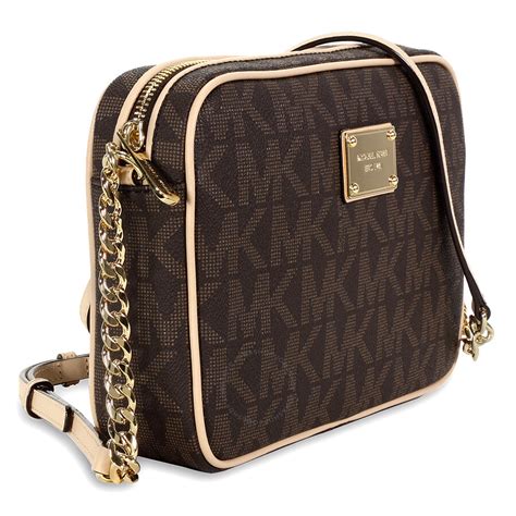 michael kors jet set brown crossbody|michael kors jet set collection.